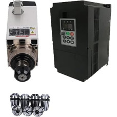 380 V, 7,5 kW, 10 PS, Vierkantspindelmotor, luftgekühlt, 4 Lager + 7,5 kW VFD-Wechselrichter + ER32-Bohrfuttersatz