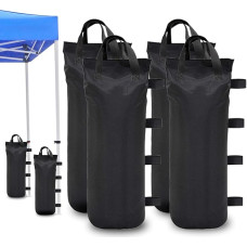 Gazebo Weights Set of 4 Weight Bags, High-Quality Sandbags, Gazebo Feet for Robust and Instant Gazebo Shelters, Weighted Feet, Gazebo, Black