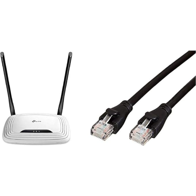 TP-Link TL-WR841N N300 WiFi maršrutizatorius, baltas/juodas ir 