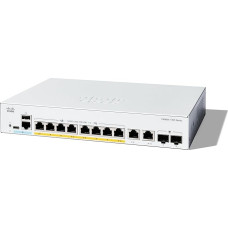Cisco Catalyst 1300-8P-E-2G Managed Switch, 8-Port GE, PoE, EXT. PS, 2 x 1-GE Combo, Limited Lifetime Protection (C1300-8P-E-2G)