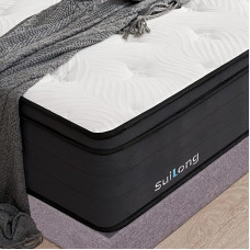 SuiLong Luxury Premium Mattress 90 x 200 x 30 cm Hardness H3 H4, Produced according to German Quality Standard, 1,000 7-Zone Barrel Pocket Spring Mattress