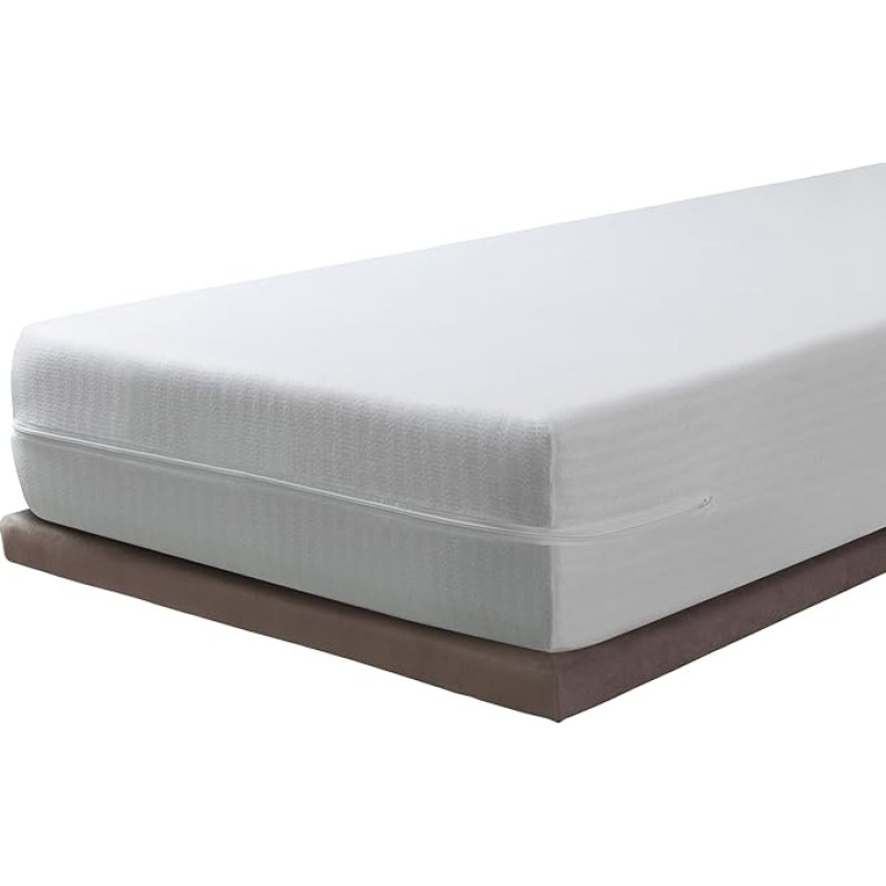 Tamprus ir kvėpuojantis čiužinio užvalkalas | Pakuotė x2 80 x 190/200 cm | Perfect Fit / čiužinio apsauga / užvalkalas su užtrauktuku užsegamas audinys su medvilne, skirtas čiužiniams, kurių aukštis iki 30 cm