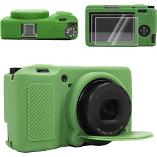 VOVMOEYA For Ricoh GRIII/GRIIIx/GR3/GR3X Silikoninis dėklas, dėklas x 1 Ekrano apsauga x 2 Hot Shoe dangtelis x 1 III dydžio apsauginis dangtelis Fotoaparato dėklas Ricoh GR III Nuimamas objektyvo dangtelis Lengvas,