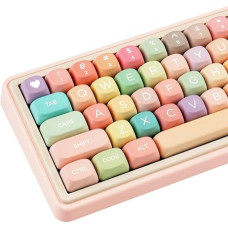 JOLINTAL 126 klavišų pasirinktinis PBT klavišų dangtelis, mielas MOA klavišų dangtelis, apvalus dažiklio sublimavimo saldainių klavišų dangtelių rinkinys, skirtas 61/64/68/75/84/87/96/98/104/108 