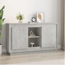 Annlera Sideboard Storage Cabinet Stylish Side Cabinet Buffet Cabinet Modern Cabinet for Living Room Bedroom or Hallway Minimalist Design Concrete Grey 102 x 35 x 60 cm