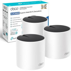 TP-Link Deco X55 AX3000 Whole Home AI-Driven Mesh Wi-Fi 6 System, Three Gigabit Ports, Cover up to 6,500 ft2, Connect up to 150 Devices, HomeShield Security, Pack of 3, Amazon Exclusive