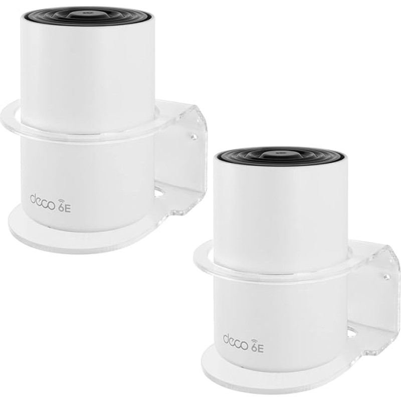 BECEMURU Sieninio laikiklio laikiklis Stabilumas Akrilo apsauginis dėklas Maršrutizatoriaus apsauga Suderinama su TP-Link Deco XE75, Deco XE75 Pro, Deco XE75 AXE5400, Deco XE75 AXE5400, Deco X15 AX1500 Visa namų tinklinio belaidžio ryšio sistema (2