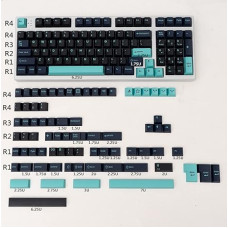 173 klavišų Doubleshot Keycaps Cherry Profile Dark Hammerhead Shark Custom Keycaps Set for Cherry MX Gateron Kailh Box Switches Mechaninės klaviatūros