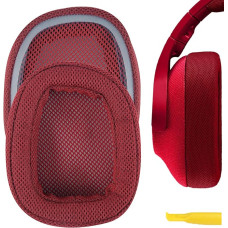 Geekria Replacement Ear Pads for Logitech G433 G233 G PRO Headphones Ear Pads Headset Ear Pads Ear Cups Repair Parts (Red)