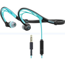 Mucro Sports Earbuds Wired Neckband Over Ear Headphones Foldable Stereo Earbuds for Night Running Gym Workout