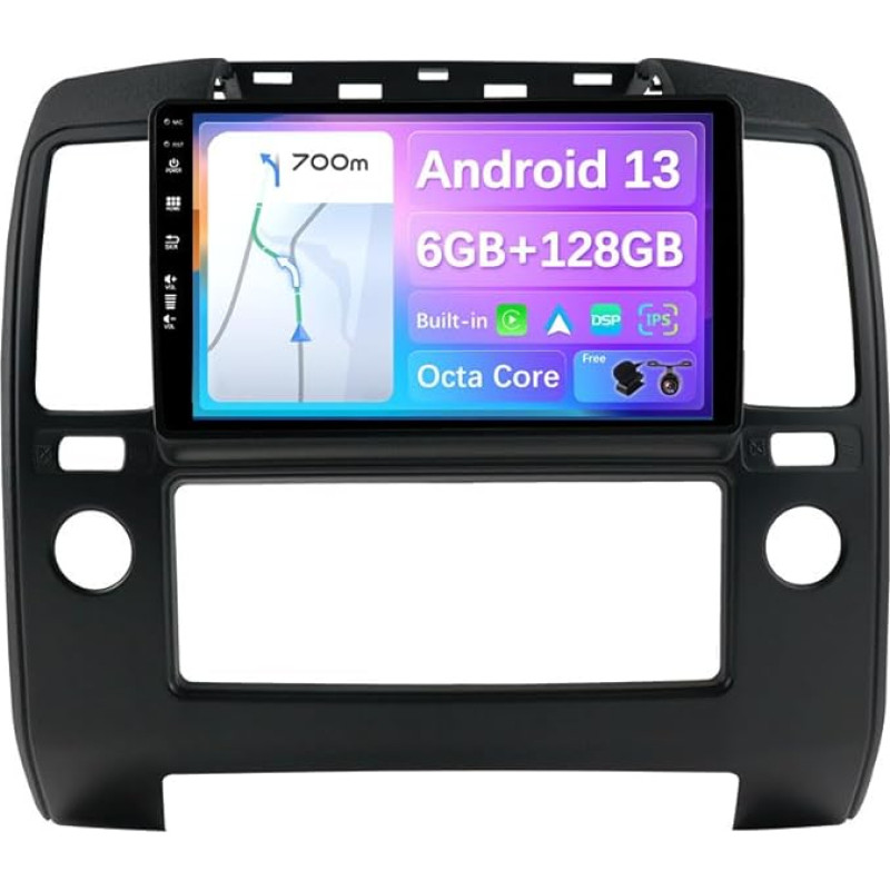 JOYX - 6G + 128G - Android 13 IPS Car Radio Fits Nissan Navara 3 D40 (2004-2010) - Wireless CarPlay/Android Car/DSP - Camera & Mic - 9 Inch 2 DIN - DAB Steering Wheel Control Fast Boat 360 Camera WiFi