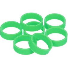 sourcing map 10 Stück Silikon-Gummibänder, 20 x 7 mm, Gummibänder, Kabelbinder, starke elastische Bänder, rutschfest, für Kordelverpackungen, Beutel, Grün