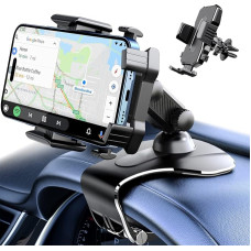 Vbrisi Mobile Phone Holder Car Dashboard, Universal Mobile Phone Holder Car Ventilation, 360° Rotatable Car Mobile Phone Holder for iPhone, Samsung, Xiaomi, OPPO, Motorola, Blackview and Other