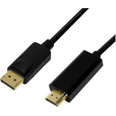 DisplayPort 1.2 to HDMI High Speed with Ethernet (1.4) Connection Cable, 4K for Full HD and 3D Quality with Best Sound Transmission, 2 m