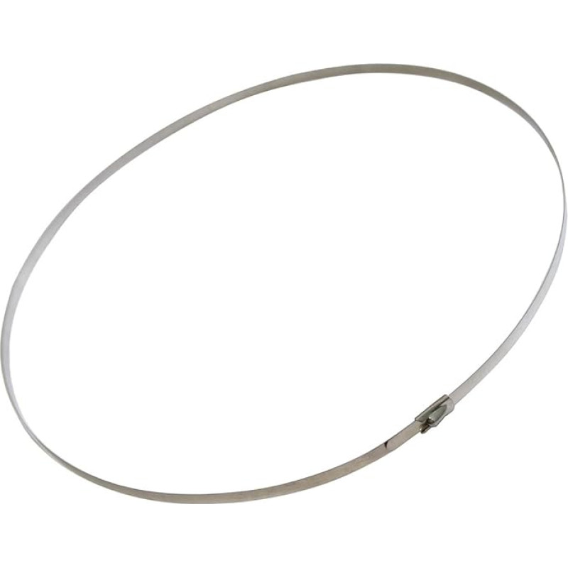 AERZETIX - C42151 - Set of 10 - Metal Cable Ties - Stainless Steel - Acid Resistant - 4.6 mm x 620 mm 62 cm