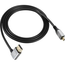 RIIEYOCA 90 Degree Right Angle UHD 8K Micro HDMI Male to HDMI Male 48Gbps High Speed 2.1 Cable Supports 8K @ 60Hz, 1080p, ARC, 3D, for DVR, HDTV, (Right Angle, 2m)