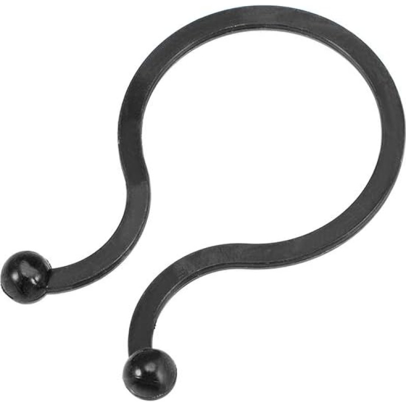 sourcing map 50 Pcs Black Nylon Twist Lock Cable Ties U Shape Space Saving 18mm Diameter