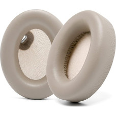 WC Wicked Cushions Extra Thick Ear Pads for Sony WH1000XM4 Headphones - Soft PU Leather, Luxury Noise Isolating Memory Foam, Works with Ear Sensor | Beige