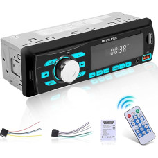 NHOPEEW 1 DIN Car Radio with Bluetooth - FM Radio Receiver Support FM Radio Receiver/USB/U Disk/AUX in/TF Card Game