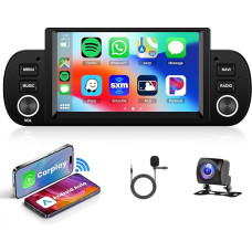 1G+32G Wireless Carplay Android 13 Car Radio for Fiat Panda 2013-2020 with Android Car GPS Navigation WiFi Mirror Link 6.2 Inch Car Radio with Bluetooth FM/RDS/DAB/OBD/DVR/USB Steering Wheel Control