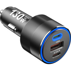 Cigarette Lighter USB C 130W, PD 100W PPS 45W 30W, 12V 24V Car Charger Cigarette Lighter Car Charger Car Adapter for iPhone 15 14 Pro Samsung Galaxy S24 S23 Ultra iPad MacBook Pro Air Laptop