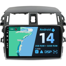 JOYX Android 13 Car Radio Suitable for Toyota Corolla (2008-2013) - [2G + 32G] - Rear View Camera Free - IPS 9 Inch 2 DIN - Supports DAB Steering Wheel Control 4G WiFi Bluetooth Carplay Split Screen