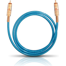 Oehlbach NF 113 DI 150 - Digitales Audio-Cinchkabel - Hochwertiges S/PDIF Koaxialkabel, Mehrfach Schirmung, 75 Ohm - 1,5m - blau