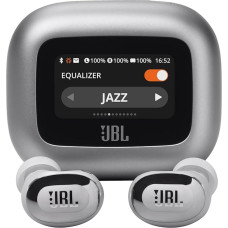 JBL Live Buds 3 Wireless Earbud Headphones with Bluetooth, 40 Hours Battery Life, True Adaptive Noise Cancelling and High Resolution JBL Signature Sound, IP55 Waterproof, Silver