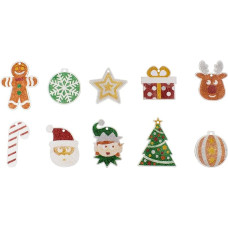 Sodertex LOOLIPO - Personalise Kits - Creative Set - Glitter Christmas Decoration - 10 Pieces - Creative Leisure Christmas - L620920