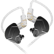 KZ ZSN Prox In-Ear Headphones Balanced Armature Driver Hybrid Technology 1DD 1BA Earphones Comfortable Headphones with Ear Noise Cancelling for Mobile Phones Android (No Microphone, Black)