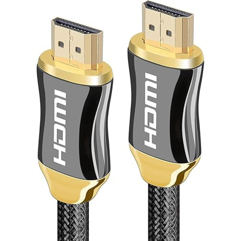 Eono 4K HDMI Kabel, 5m 18Gbps Ultra HD HDMI 2.0 Geflechtkabel Vergoldete Anschlüsse mit Ethernet/Audio Rückkanal Kompatibel mit Video 4K 2160p, 1080p, PC, Monitor, Laptop