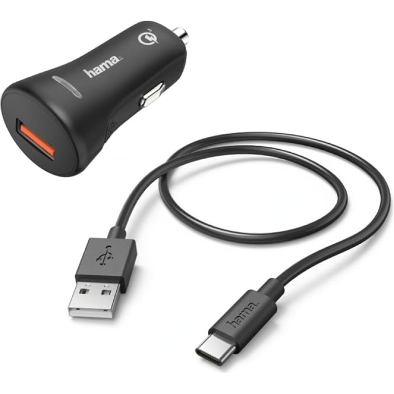 Hama 12V 3A 1.5m Car Charger Black 00183231