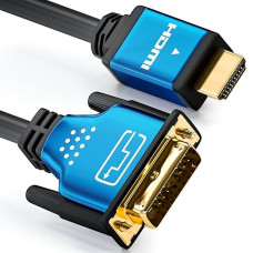 deleyCON 10m HDMI zu DVI Kabel High Speed - 1080p Full-HD 3D Ready - HDMI auf DVI Monitorkabel