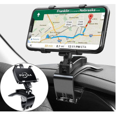 PKYAA Car Phone Holder, Rotating Dashboard Mount, 360 Degree Rotation, Phone Clip for 4 to 7 Inch Smartphones