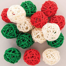 Baker Ross FC217 Rattan Christmas Baubles - Pack of 15, Natural Craft Supplies for Children, Craft Materials for Children, Christmas Craft Supplies