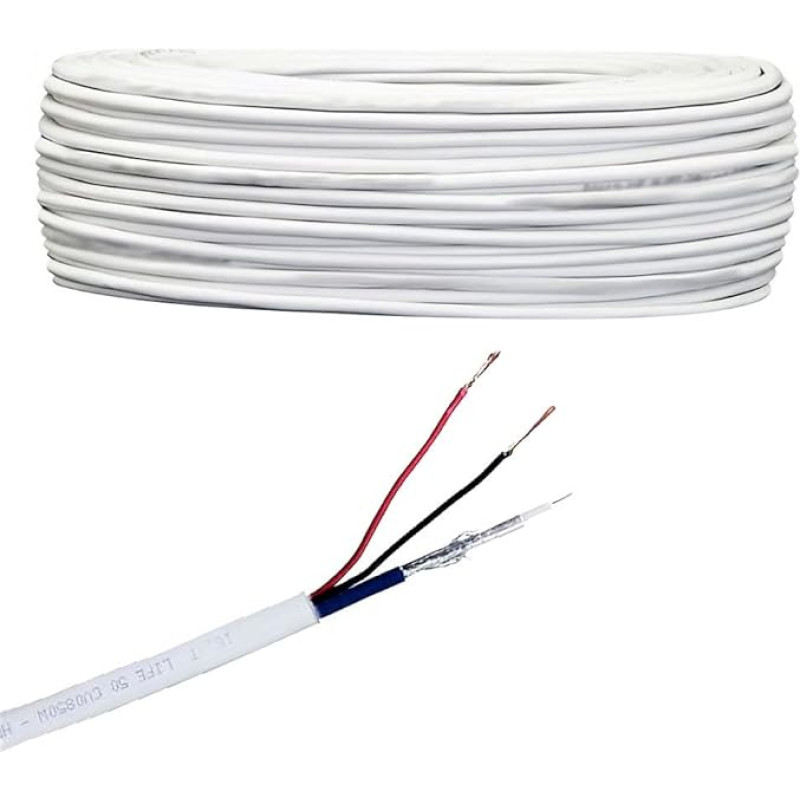 Strand Cable 100 Meter RG59 More Power Supply for Video Monitoring