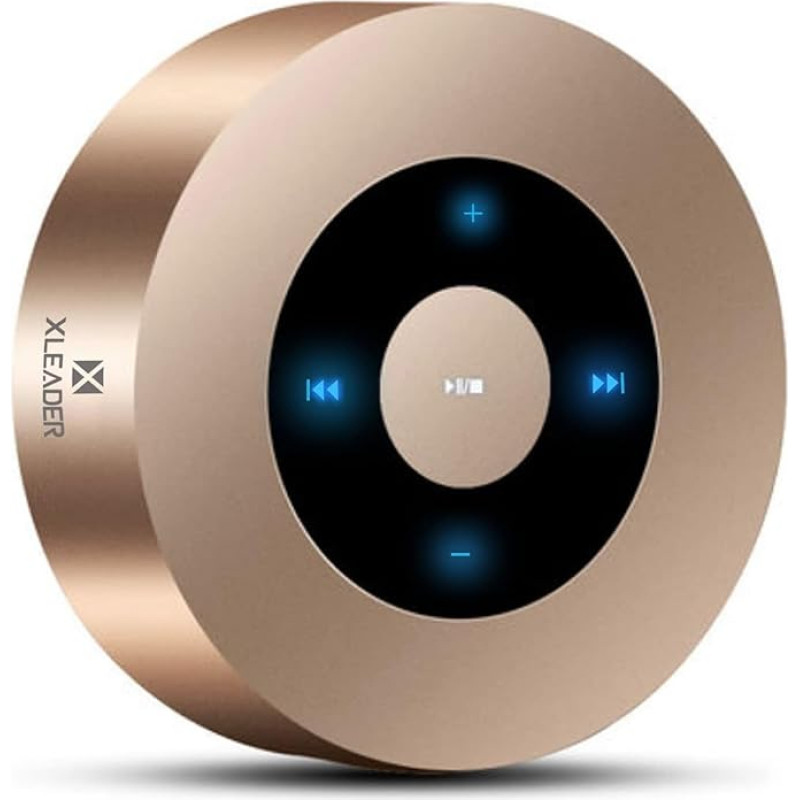 Xleader Bluetooth Speaker Small Music Box with Smart Touch Mini Bluetooth Speaker Waterproof Shower Radio Gifts for Girls Boys Men Women Children Gold