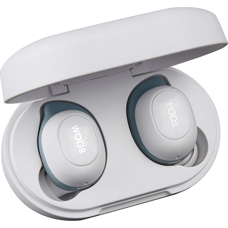 Boompods Boombuds GS True Wireless Bluetooth Headphones, TWS In-Ear Headphones with Microphone, IPX4 Protection Ear Buds, 4.5 Hours Playtime, White