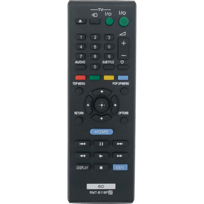 VINABTY RMT-B118P Remote Control Replacement for Sony Blu-ray Home Theater System BDP-BX18 Bdp-bx186 Rmt-b109c Bdp-bx185 BDP-S186 BDPS185 BDPBX18 BDPS186