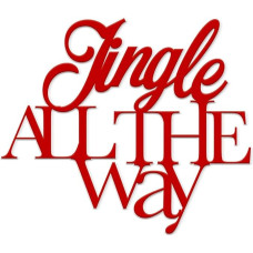 Declea Hanging Lettering Jingle All The Way - Wall Decoration Christmas for Living Room, Kitchen, Bedroom