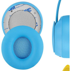 Geekria QuickFit Protein Leather Ear Pads for Solo Pro Wireless Headphones Replacement Ear Pads Ear Cups Ear Pads Repair Parts (Light Blue)