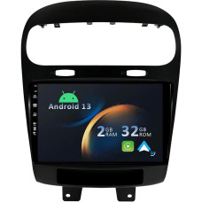 YUNTX [4GB + 64GB] Android 12 Car Radio for Dodge Journey (JCUV)/Fiat Freemont 2012-2016-[Integrated CarPlay/Android Car/DSP/GPS]-9 Inch IPS 2.5D Camera + MIC-DAB/Steering Wheel Control/Mirror