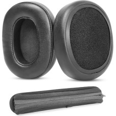 YunYiYi Hesh 3 Ear Pads Replacement Ear Pads Compatible with Skullcandy Crusher Wireless Crusher Evo/Crusher ANC/Hesh 3/Crusher 360 Headset Ear Pads Parts (Black)