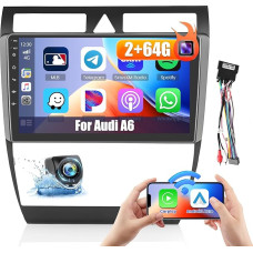 [9 Inch Screen] for Audi A6 C5 S6 RS6 1997-2004 Radio, 2GB + 64GB Android 13 Car Radio, Wireless CarPlay Android Car, Bluetooth Car Radio with Navigation Reversing Camera, WiFi