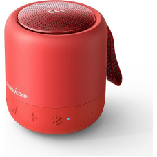 soundcore Anker Mini 3 Bluetooth Speaker with BassUp and PartyCast Technology, USB-C, IPX7 Water Protection, Individual EQ (Red)