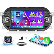 Hikity Android Car Radio for Fiat Tipo Egea 2015-2017, 7 Inch Touchscreen Car Radio with Navigation Wireless Carplay Android Car WiFi BT FM RDS Canbus