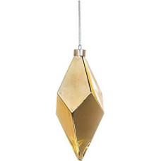 EUROCINSA Ref.28332 Ornament Anhänger Diamant Glas Metall Gold 8 Øx17 cm 6 Stück, Gold, Einheitsgröße