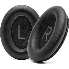 WC PadZ QC45 - Ear Pads for Bose QuietComfort 45 / QuietComfort Se/QuietComfort Wireless Made by Wicked Cushions | Extra Thick Cushions | High Quality Durable Stitching | Black