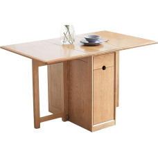 GODFSAHG Dining Table, Rectangular Folding Table, Oak Kitchen Folding Table, Multifunctional Wooden Table with 3 Drawers, Home Furniture for Kitchen, Dining Room, Small Apartment, Living Room
