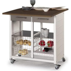 DON HIERRO - Virtuvės vežimėlis su stalčiais ir lentynomis, pertvarkomas į staliuką - EKO Cherry Le Gard